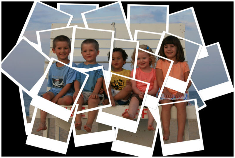 polaroid stack
