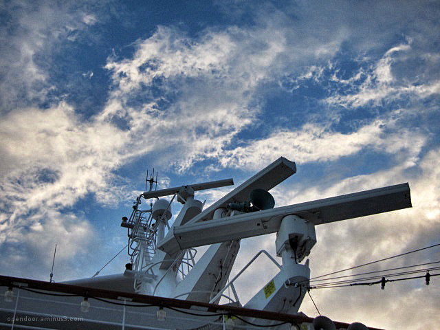 Radar, cruise ship, Carnival, antennae.